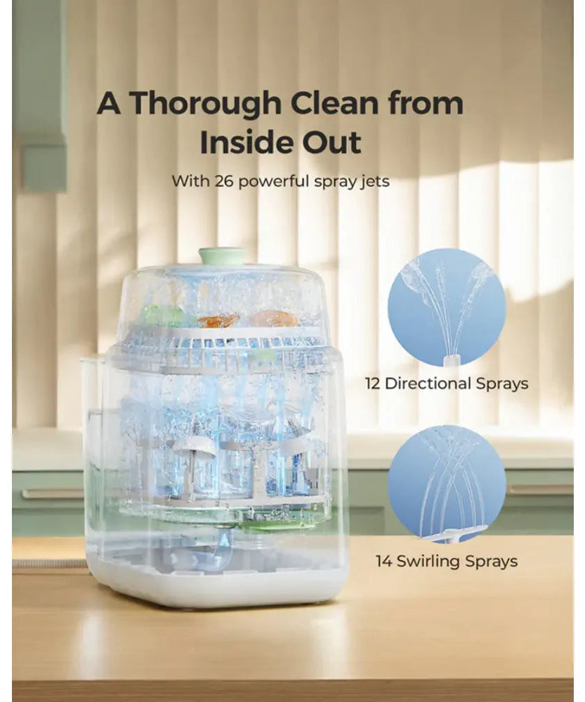 Momcozy KleanPal Pro Automatic Baby Bottle Washer (Model BS03) – All-in-One Automatic Washer, Steam Sterilizer and Dryer with Medical HEPA Filter for Baby Bottles, Breast Pump Parts & Sippy Cups - MINIMEE KIDS