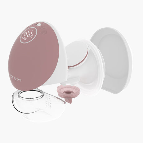 Momcozy Mobile Flow Hands-Free Breast Pump - M9 App Controlled Single Pump | Cozy Red | Portable & Wearable Breastfeeding Solution