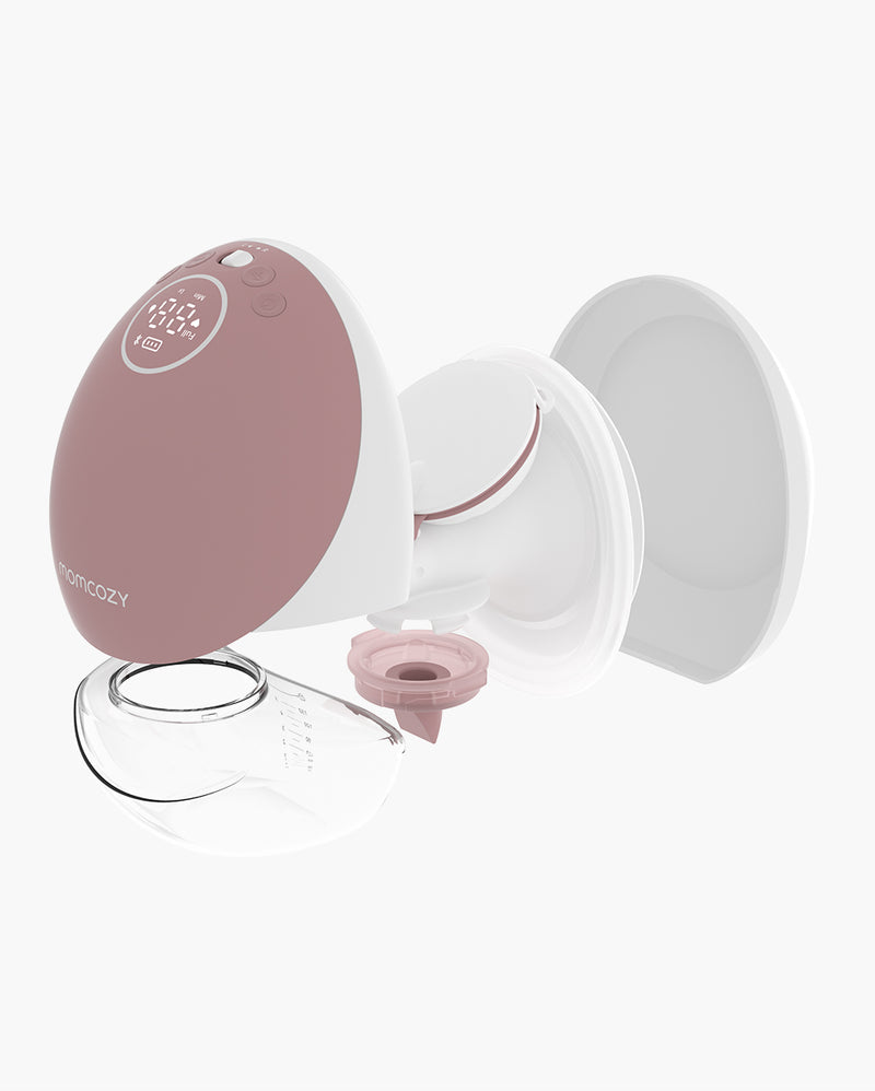 Momcozy Mobile Flow Hands-Free Breast Pump - M9 App Controlled Single Pump | Cozy Red | Portable & Wearable Breastfeeding Solution