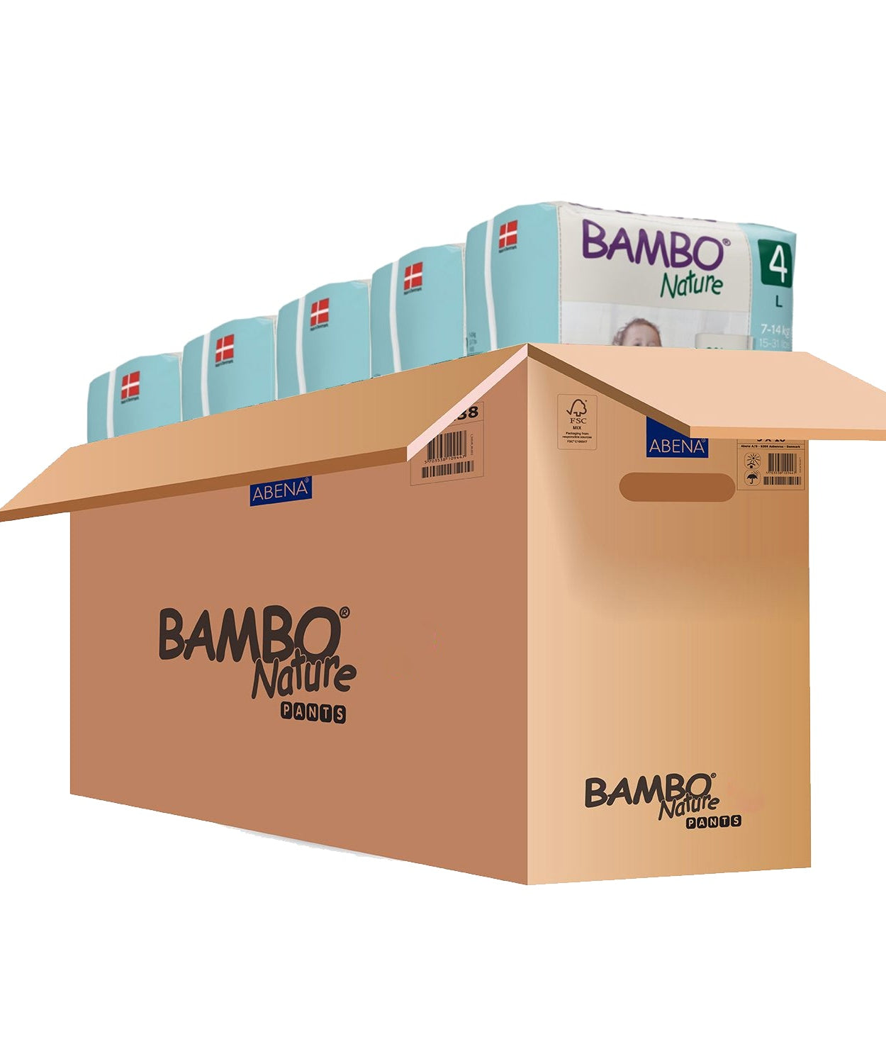 Bambo Nature Skin-Friendly Pant Style Diapers Size 4 - Large (L) for Babies (7-12 kg) | Premium Eco-Friendly Danish Pull-Up Training Pants | 100% Breathable & Hypoallergenic | Available in Single Pack (20 count) & Monthly Value Pack (100 count) - MINIMEE KIDS