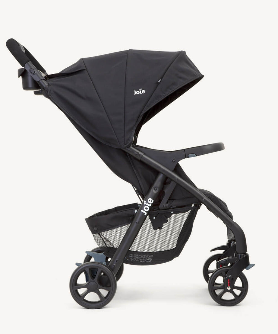 Joie Muze LX Full-Featured Baby Stroller – Compact Gravity Fold, Lie-Flat Recline, Car Seat Compatible | Smart Travel Stroller for Newborns to Toddlers | Available in Coal, Laurel & Cranberry - MINIMEE KIDS