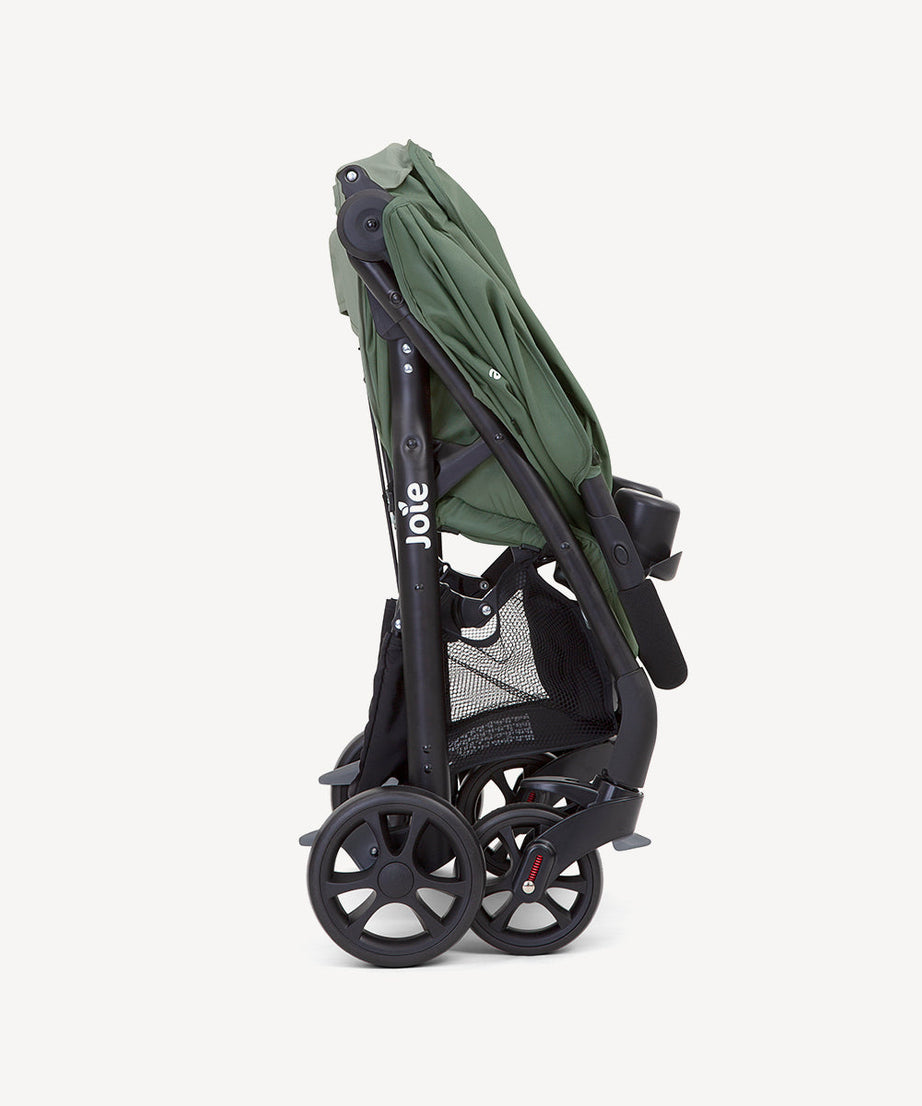 Joie Muze LX Full-Featured Baby Stroller – Compact Gravity Fold, Lie-Flat Recline, Car Seat Compatible | Smart Travel Stroller for Newborns to Toddlers | Available in Coal, Laurel & Cranberry - MINIMEE KIDS