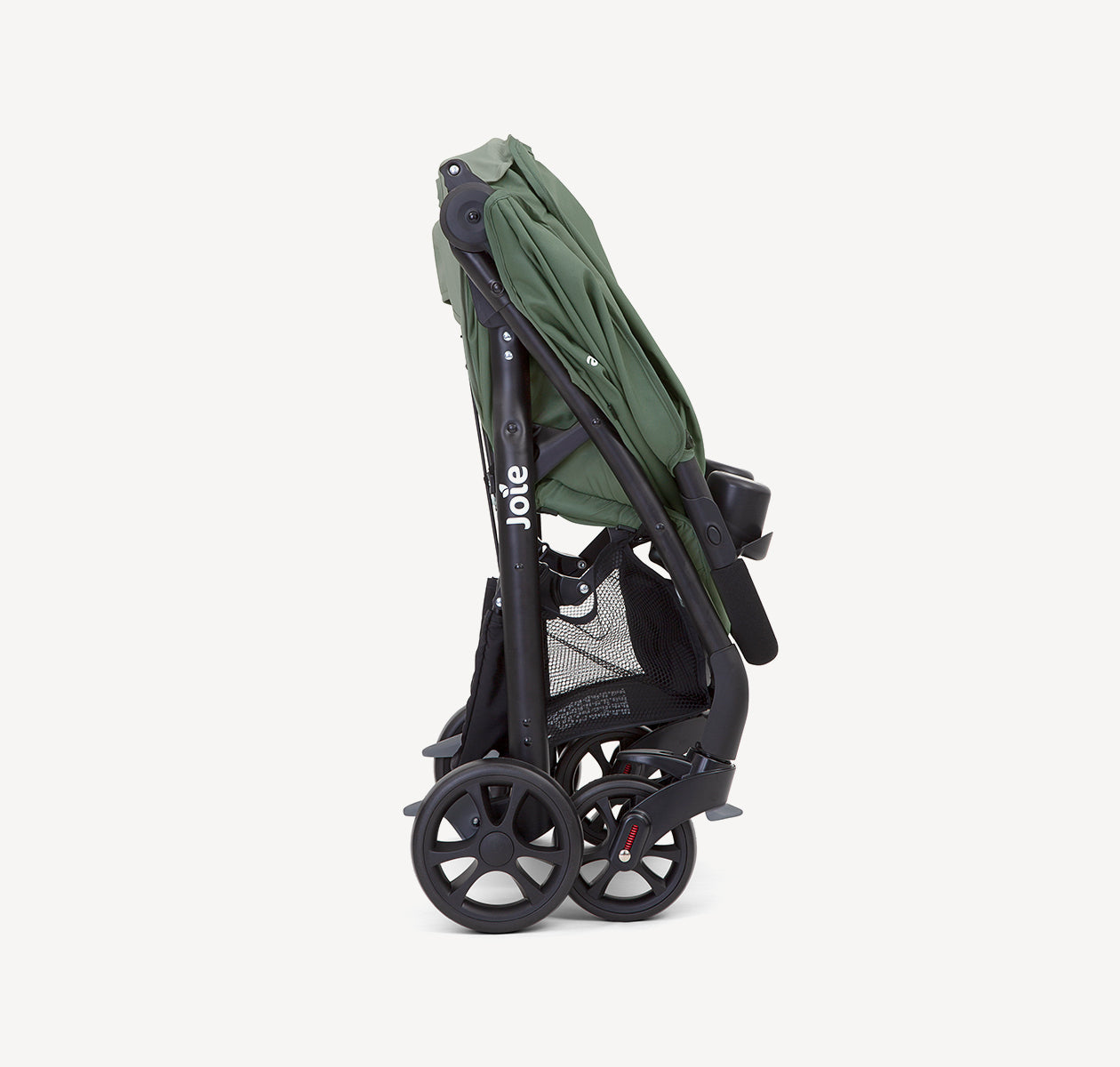 Joie Muze LX Full-Featured Baby Stroller – Compact Gravity Fold, Lie-Flat Recline, Car Seat Compatible | Smart Travel Stroller for Newborns to Toddlers | Available in Coal, Laurel & Cranberry
