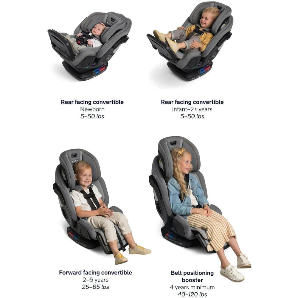 Nuna EXEC All-In-One Convertible Car Seat- Caviar | One Seat for Every Journey: From Birth to Booster - MINIMEE KIDS