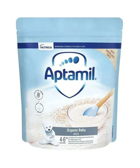 Nutricia Aptamil Organic Baby Rice for Babies 4 to 6 Months | 100g | Gentle Weaning Food for First Solids - MINIMEE KIDS
