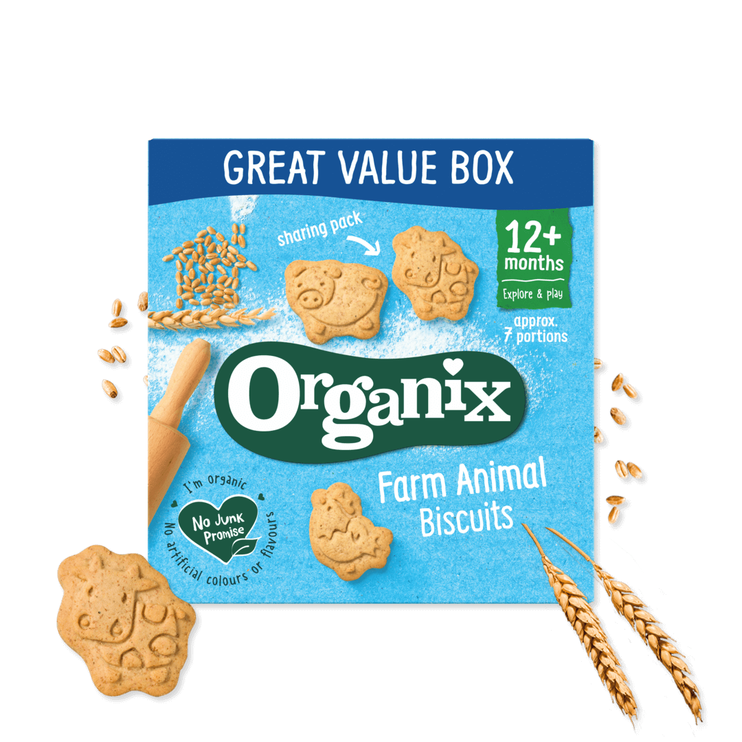 Organix Farm Animal Biscuits for 12+ Months - 100g – MINIMEE KIDS