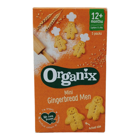 Organix Mini Gingerbread Men For 12+ Months - 100g |  5 Packs in the Box