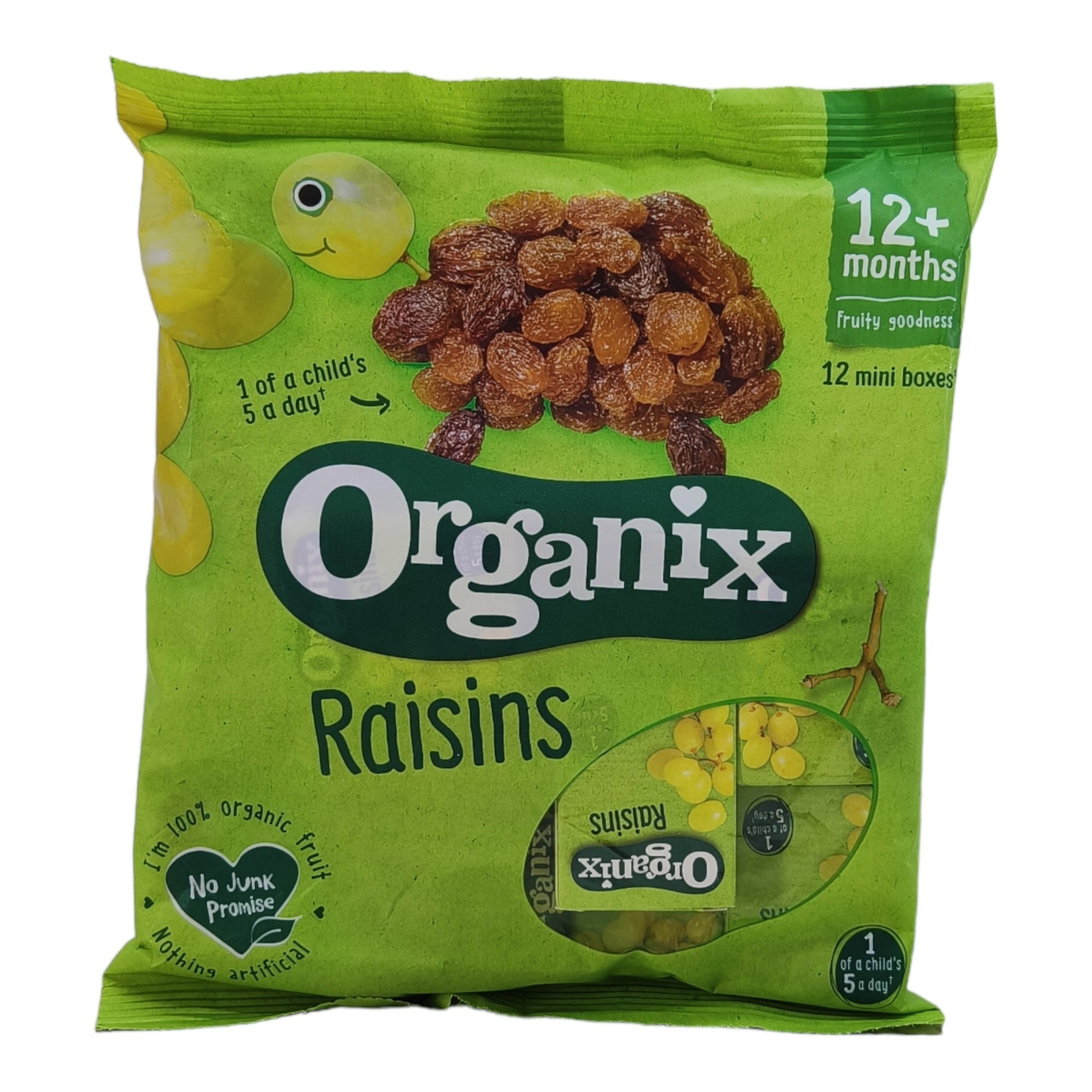 Organix Raisins for 12+ Months | 12 Mini Boxes - 168g