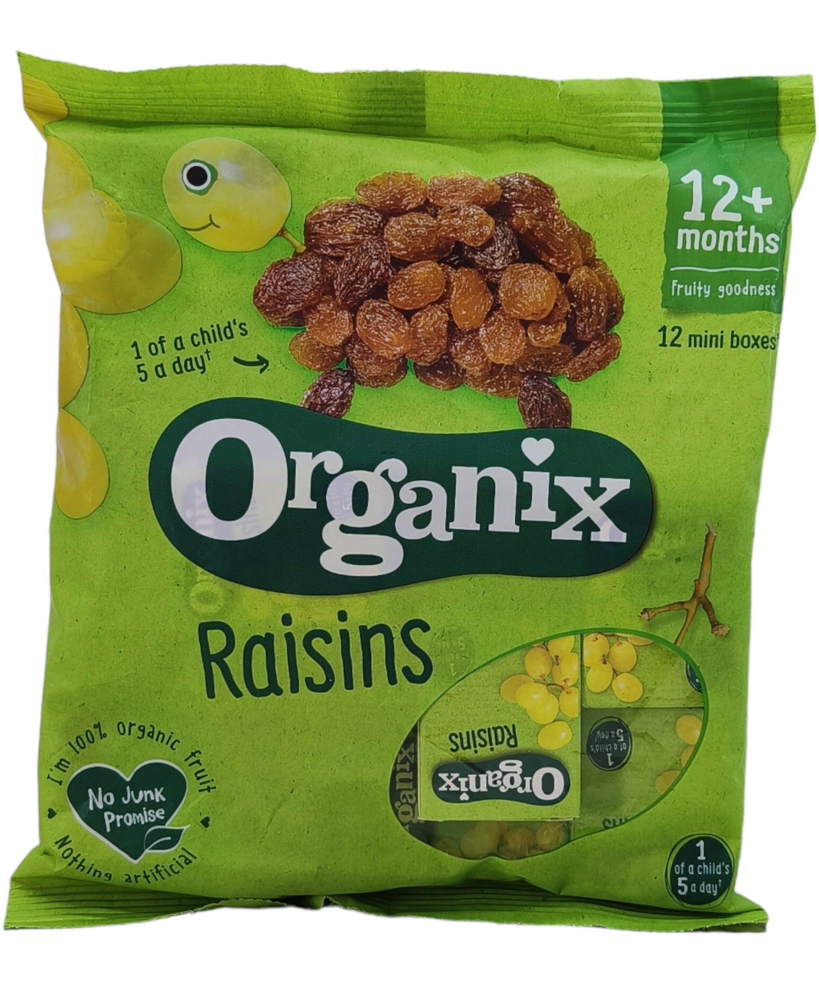 Organix Raisins for 12+ Months | 12 Mini Boxes - 168g