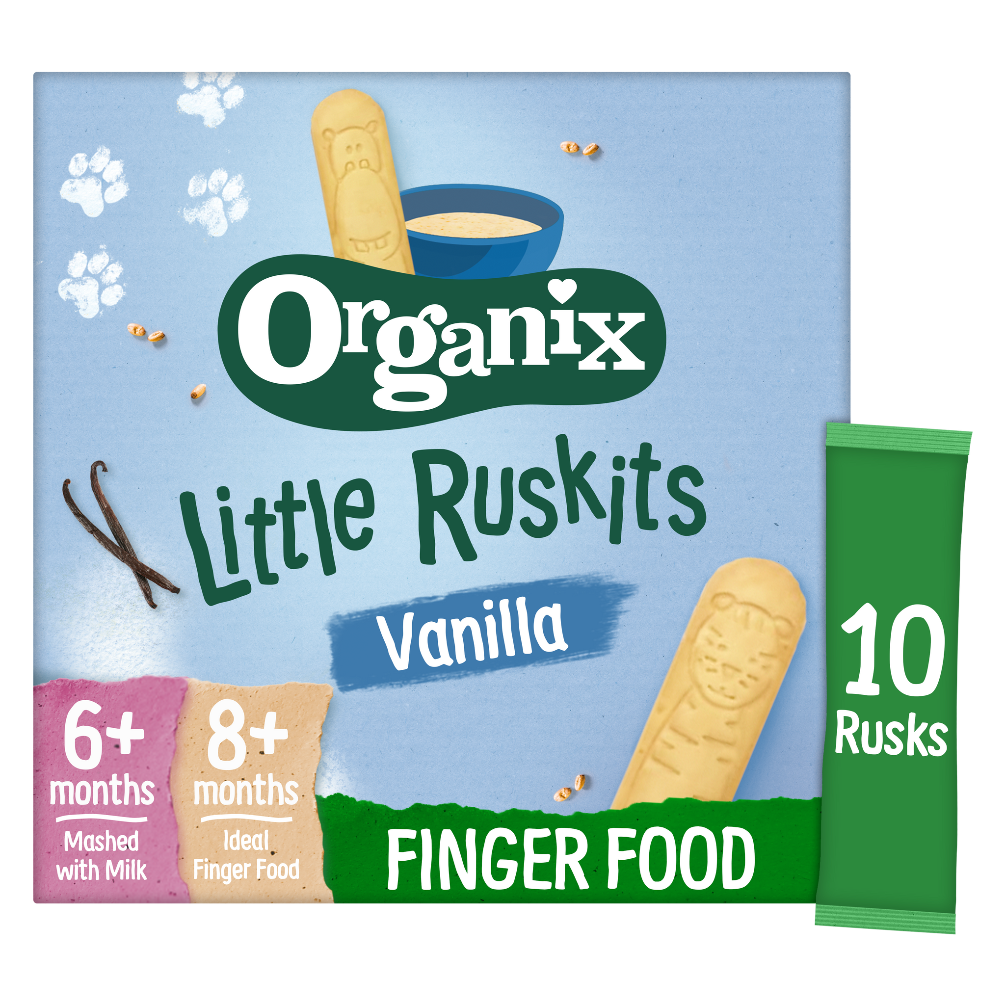 Organix Little Ruskits Vanilla Baby Rusks - 60g | Organic Snack ...