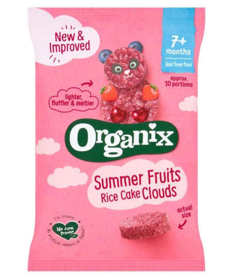 Organix Summer Fruits Rice Cake Clouds For 7+ Months - 40g - MINIMEE KIDS