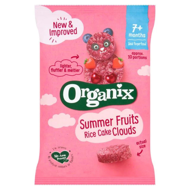 Organix Summer Fruits Rice Cake Clouds For 7+ Months - 40g