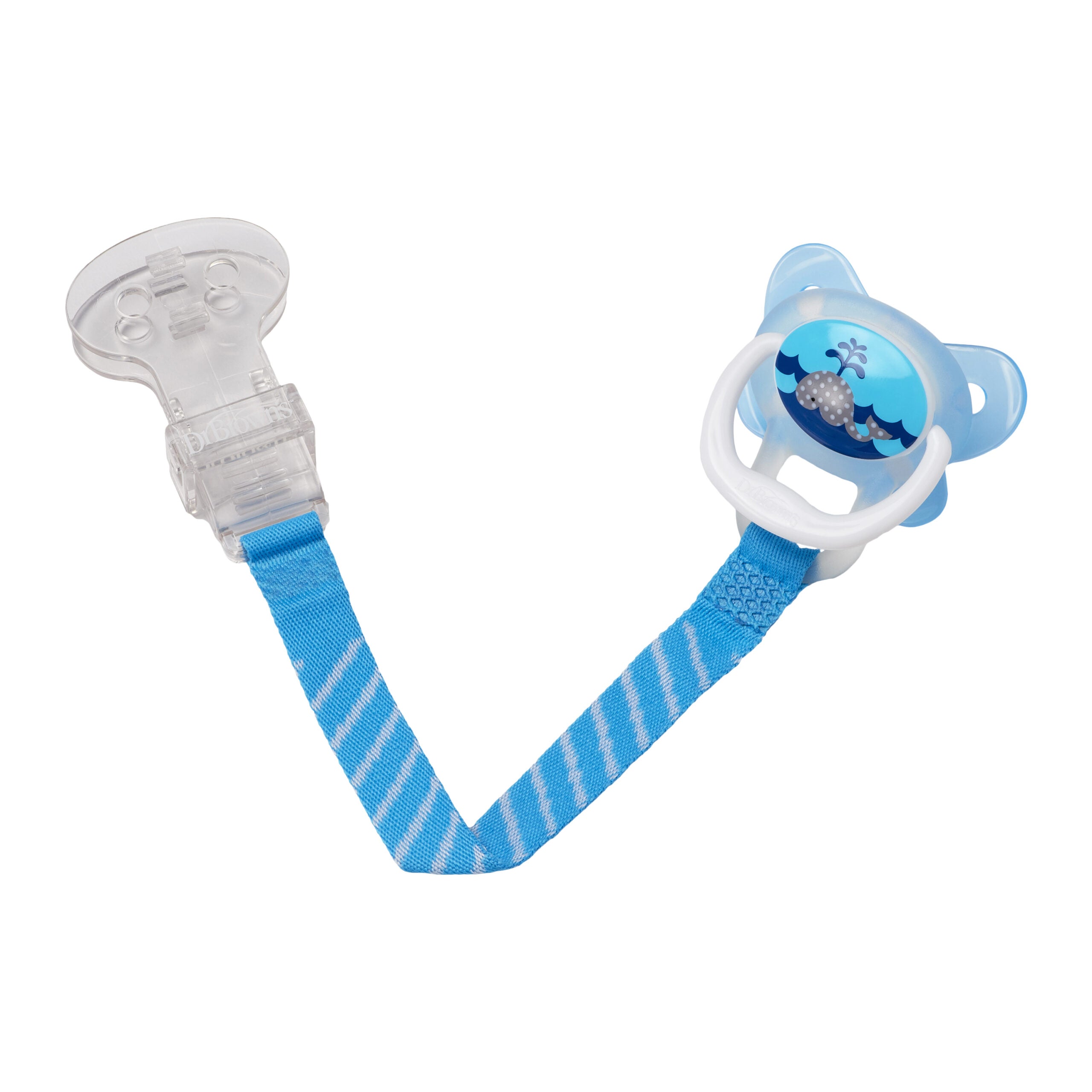 Dr. Brown's Universal Soother Clip - Secure, Hygienic Pacifier Holder to Keep Baby's Pacifier Close and Clean at All Times | Color will be Supplied As Per Availability