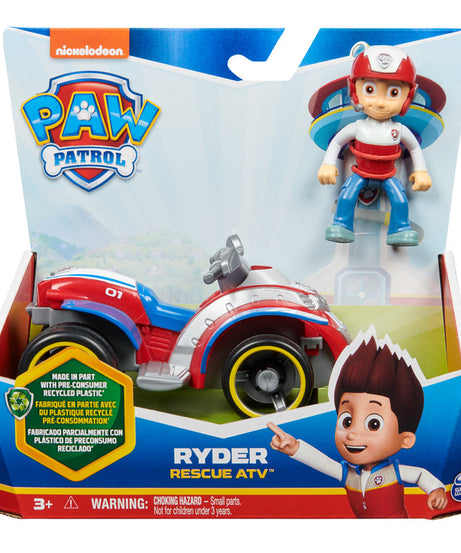 Paw Patrol Ryder’s Rescue ATV - Toy Vehicle with Collectible Action Figure | Sustainably Minded Kids Toys for Boys & Girls Ages 3 and Up