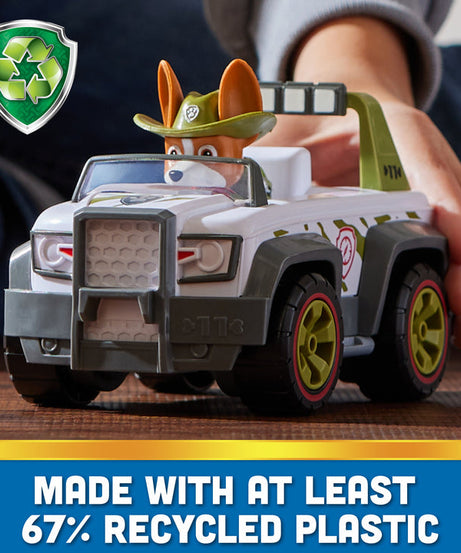Paw Patrol Tracker Jungle Cruiser - Eco-Friendly Off-Road Toy Truck with Collectible Tracker Figure for Kids Ages 3 and Up