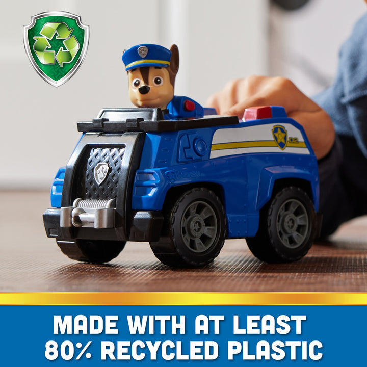 PAW Patrol Chase Patrol Cruiser - Eco-Friendly Police Car Toy for Kids Ages 3 and Up