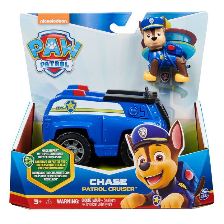 PAW Patrol Chase Patrol Cruiser - Eco-Friendly Police Car Toy for Kids Ages 3 and Up