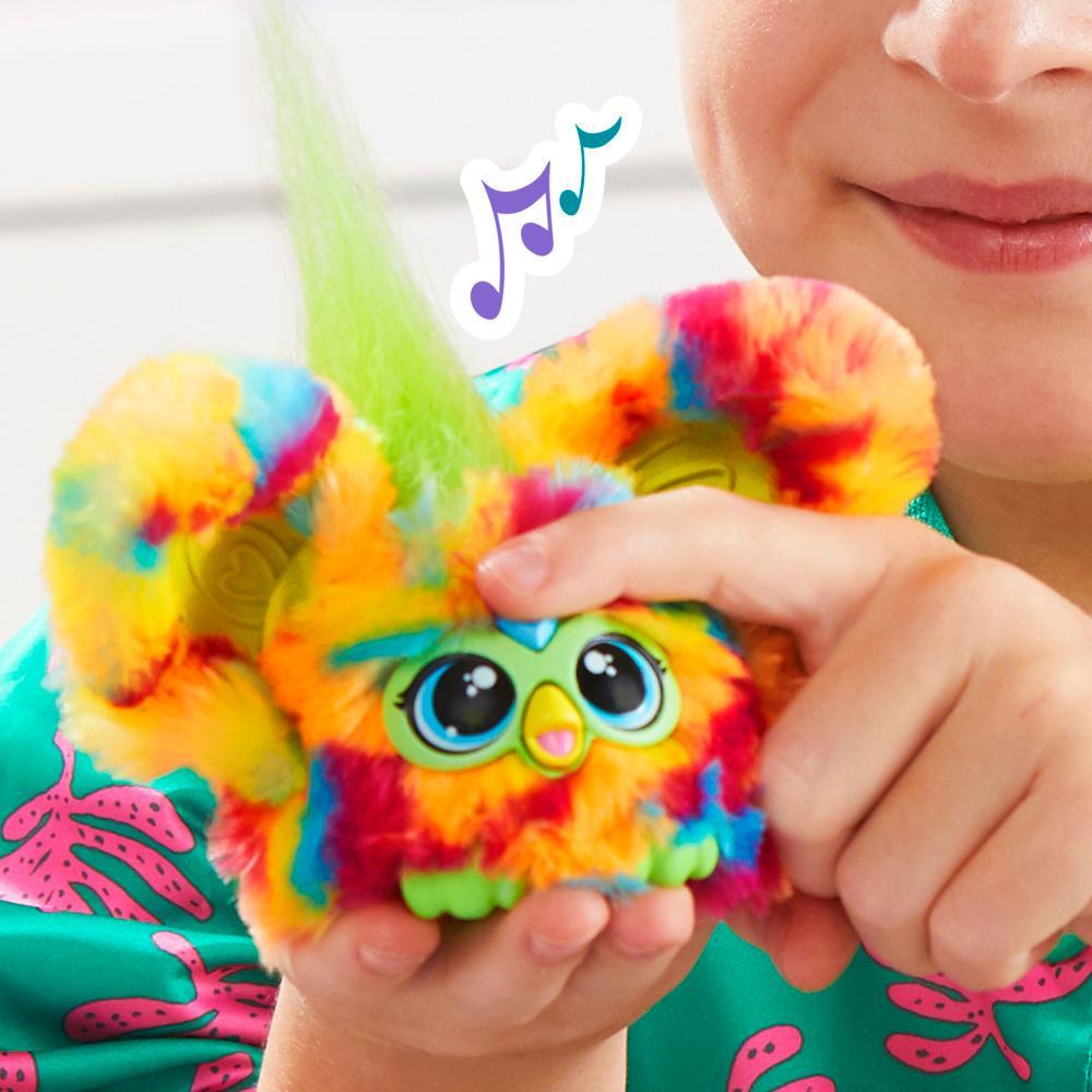 Hasbro Furby Furblets Pix-Elle Mini Electronic Plush Toy for Kids 6+ Years | 45+ Gamer Tunes & Sounds | Clip-On Keychain | Interactive Music Toy with Peekaboo Ears