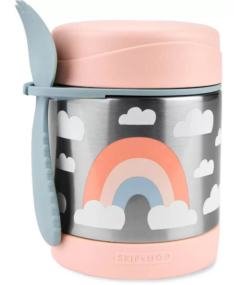 Skip Hop Spark Style Insulated Food Jar - 325ml | Keeps Food Cold for 5 Hours & Warm for 7 Hours, Includes Spork with Holder