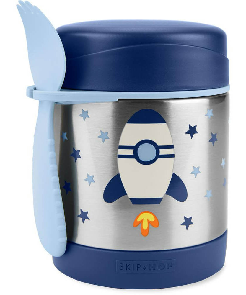 Skip Hop Spark Style Insulated Food Jar - 325ml | Keeps Food Cold for 5 Hours & Warm for 7 Hours, Includes Spork with Holder