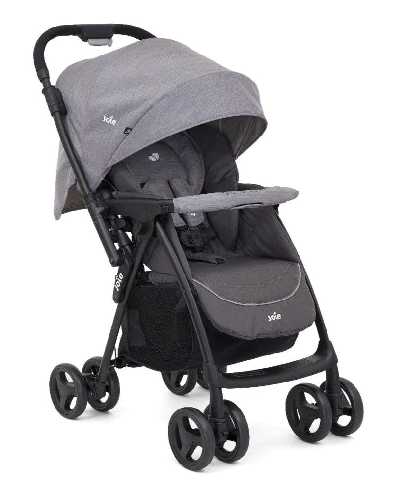 Joie Mirus Compact Stroller - Dark Pewter | From Newborn to 3 Years (Up to 15kg) | With Reversible Handle Lightweight and Versatile - MINIMEE KIDS