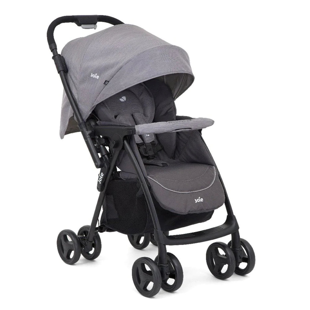 Joie Mirus Compact Stroller - Dark Pewter | From Newborn to 3 Years (Up to 15kg) | With Reversible Handle Lightweight and Versatile - MINIMEE KIDS