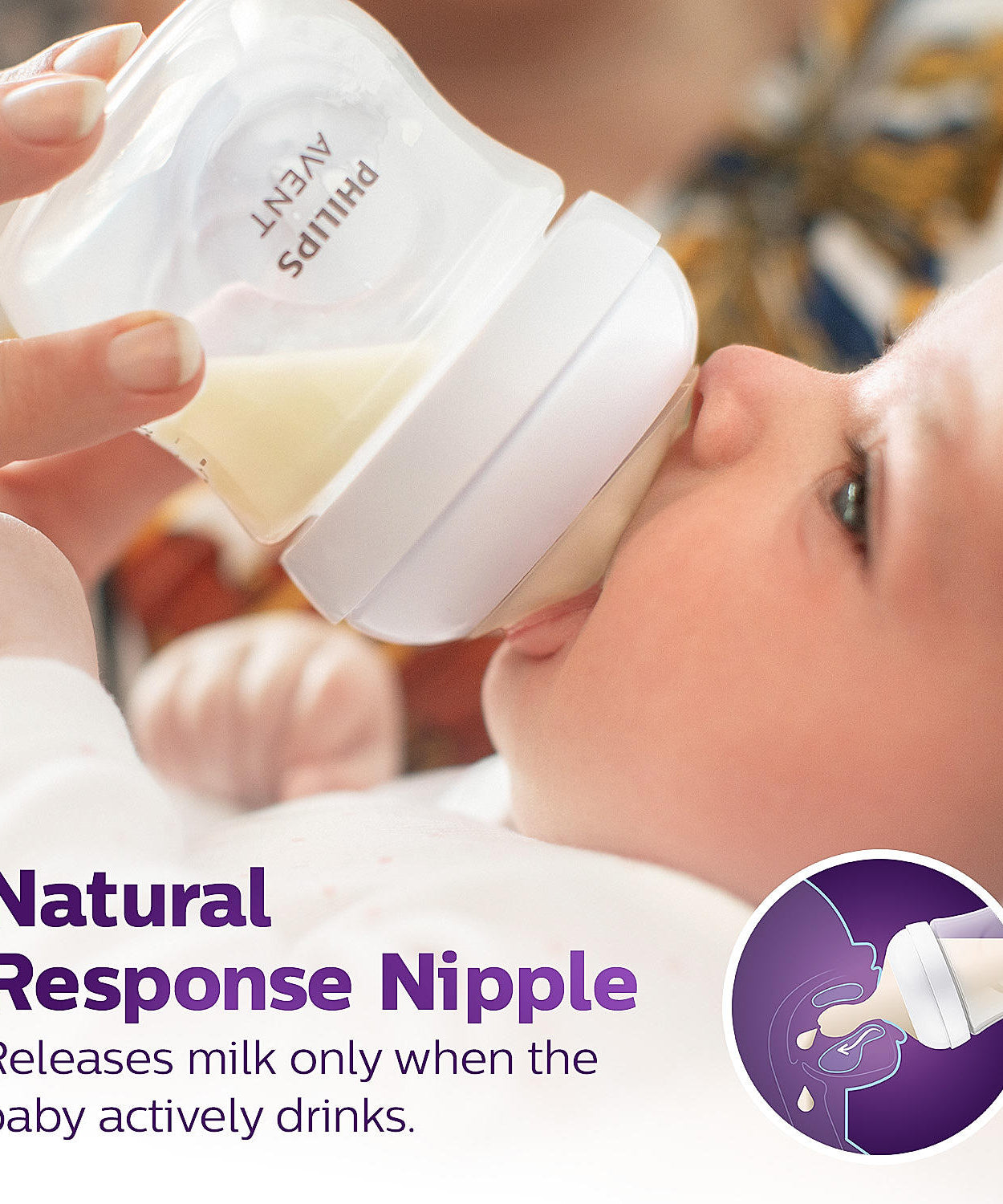 Philips Avent Natural Response Teat - Flow 3 | Pack of 2 | SCY963/02 - Ideal for Babies Aged 1 Month and Above - MINIMEE KIDS
