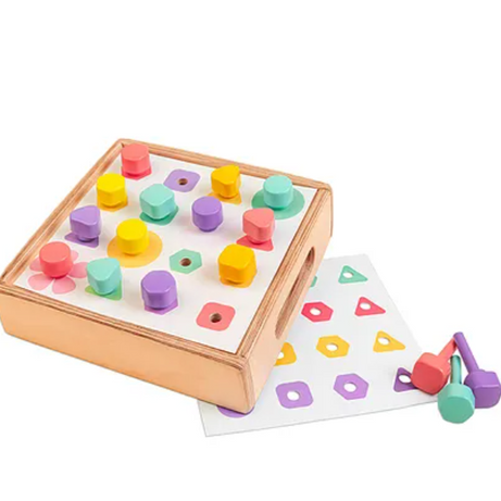 Curious Cub Shape and Colour Matching Board-Multi Colour