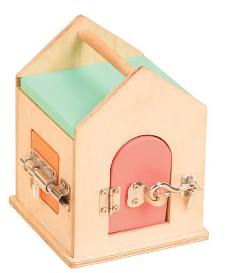 Curious Cub Latches and Locks | Montessori Lock & Key Box | Fine Motor Skill Development Toy for 21 Months+ | Wooden Sensory Learning Toy