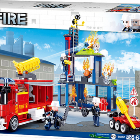 Sluban Fire Fighting Training Center 585 Pieces M38-B0967 Building Blocks Toy for Kids 6+ Years