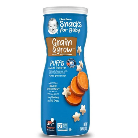 Gerber Grain & Grow Sweet Potato Puffs for Babies 8+months - 42g