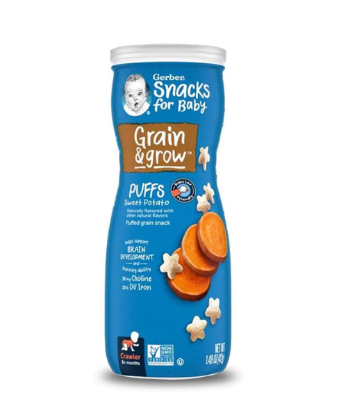 Gerber Grain & Grow Sweet Potato Puffs for Babies 8+months - 42g