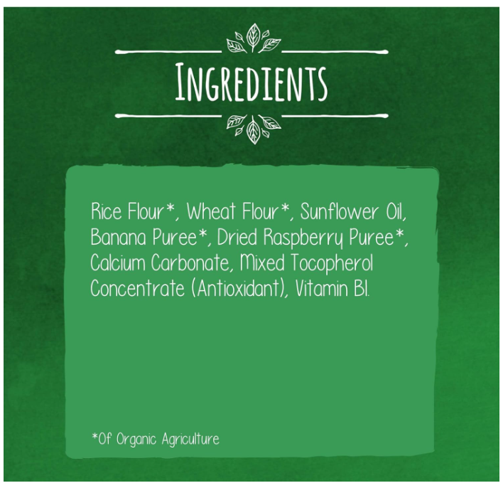 Gerber Organic Nutripuffs Raspberry & Banana For Babies 8 Months & Above - 35g