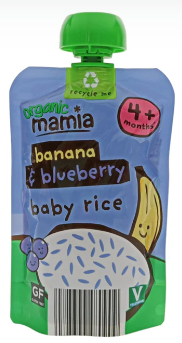 Organic Mamia Bananas & Blueberry baby Rice (4m+)