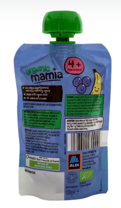 Organic Mamia Bananas & Blueberry baby Rice (4m+)