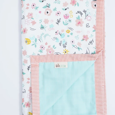 Cherry Blossom Reversible Muslin Blanket