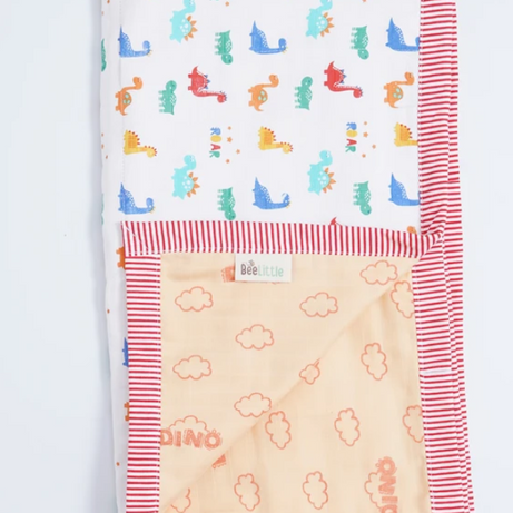 Dino Mite Reversible Muslin Blanket