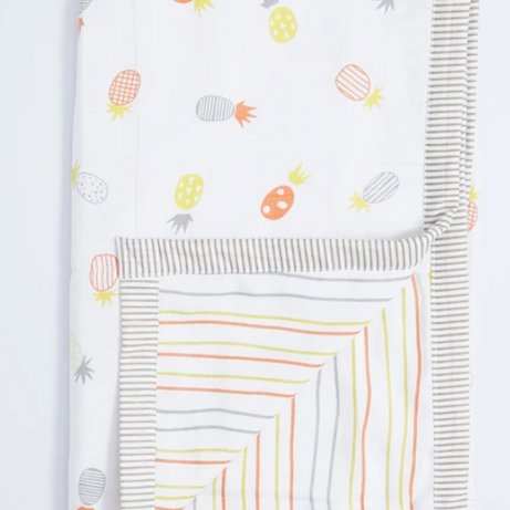 Pineapple Vibes Reversible Muslin Blanket