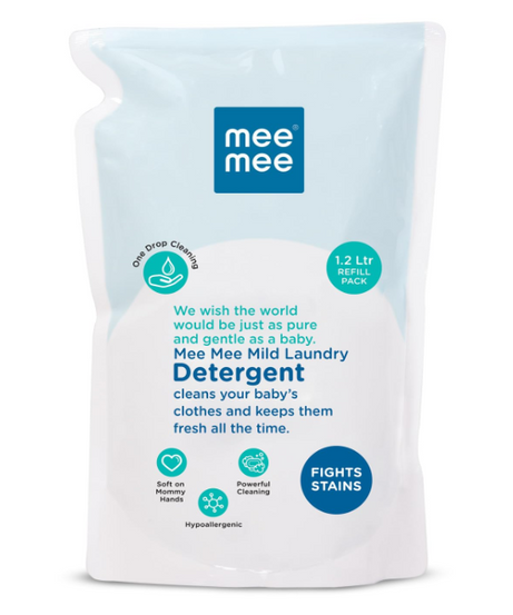 Mee Mee Mild Baby Liquid Laundry Detergent Refill Pack - 1.2 Litre - MINIMEE KIDS