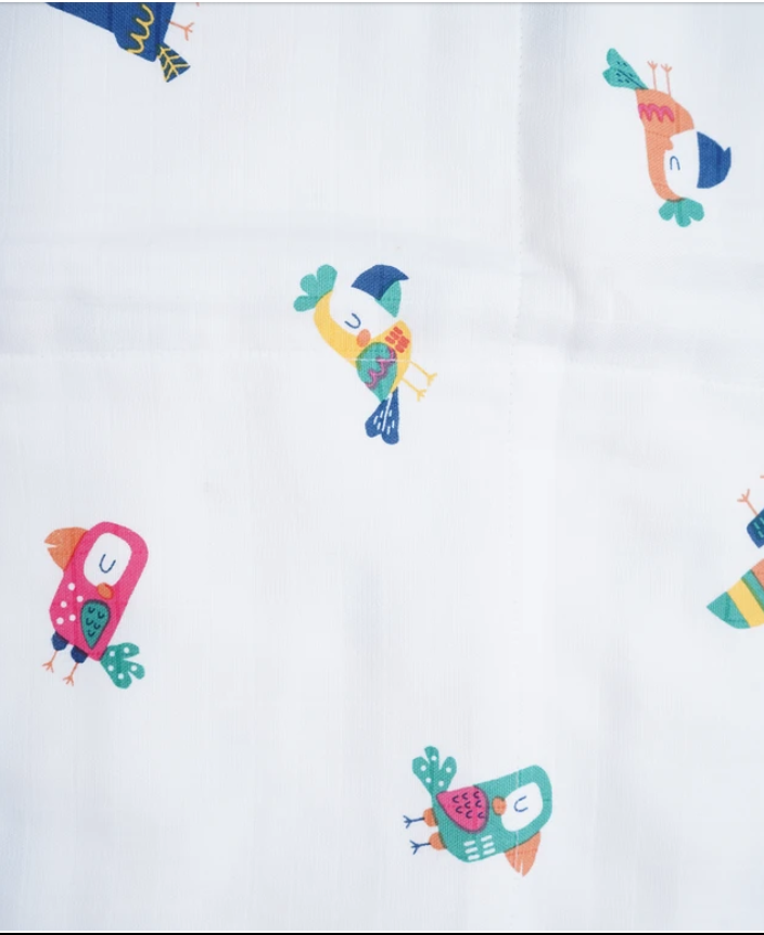 Bird Box Reversible Muslin Blanket