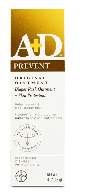 A+D PREVENT Original Ointment | Diaper Rash Ointment + Skin Protectant - 113g