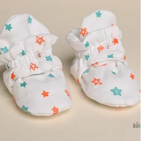 Twinkle twinkle - 0-6m Organic Muslin Booties