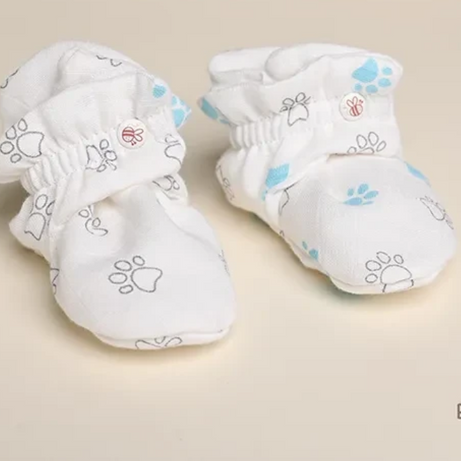 Little Paw - 0-6m Organic Muslin Booties