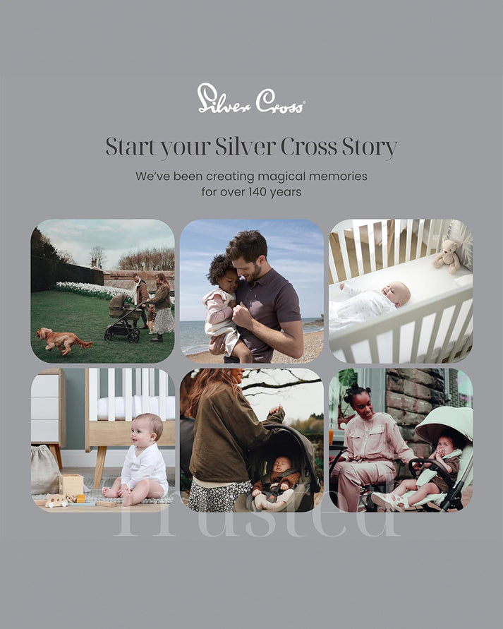 Silver Cross Clic Lightweight Baby Stroller, Cabin Approved | One Hand Fold Car Seat Compatible | Upto 22Kg