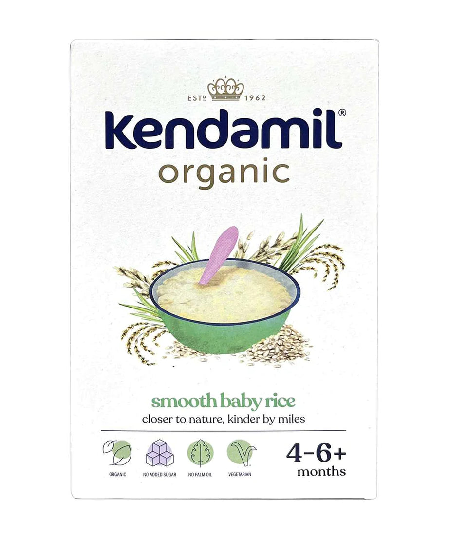 Kendamil Organic Smooth Baby Rice for your Baby | 4-6 months - 120g | Gentle and Nourishing First Food for Your Baby - MINIMEE KIDS