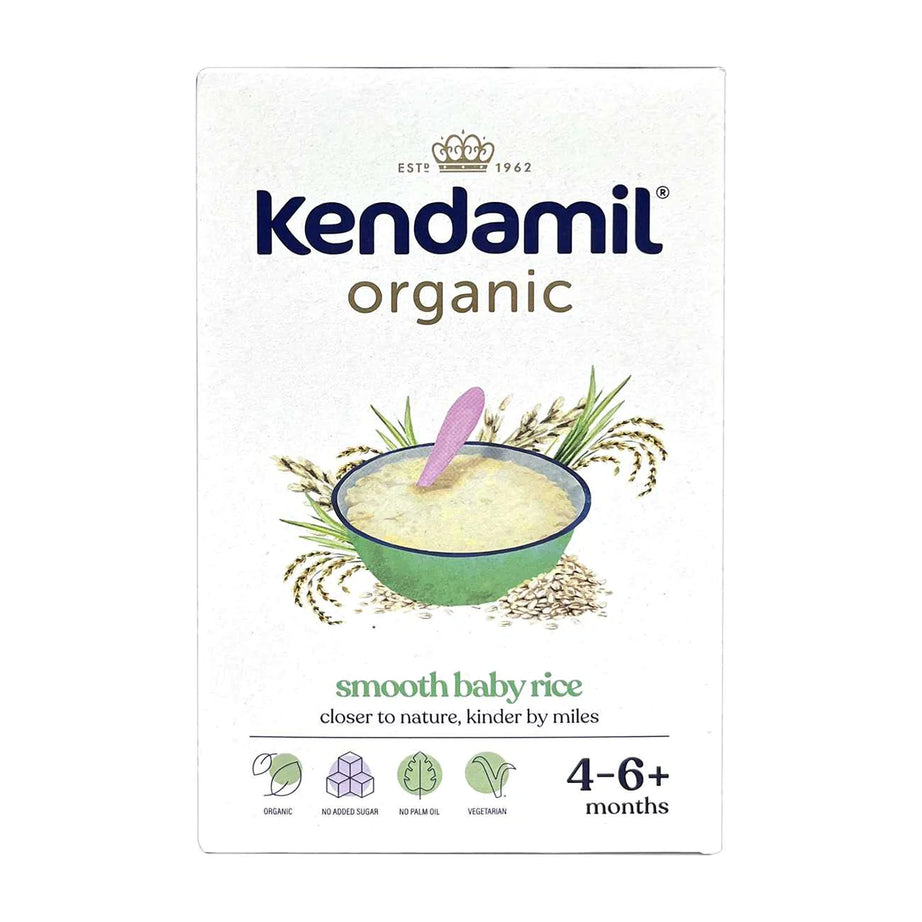 Kendamil Organic Smooth Baby Rice for your Baby | 4-6 months - 120g | Gentle and Nourishing First Food for Your Baby - MINIMEE KIDS