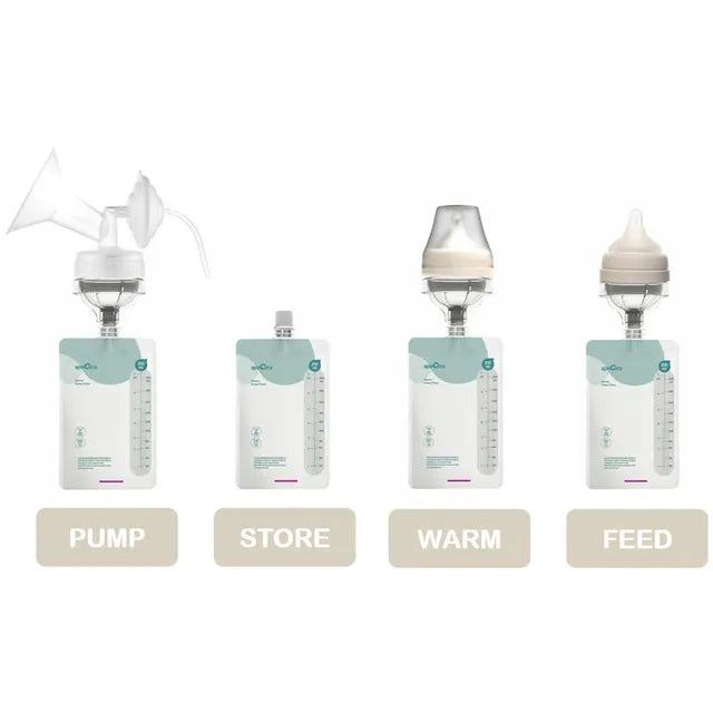 Spectra Easy Milk Storage Bag Refill 200ml – 30 Pre-Sterilized BPA-Free Breast Milk Storage Bags (Without Connector)