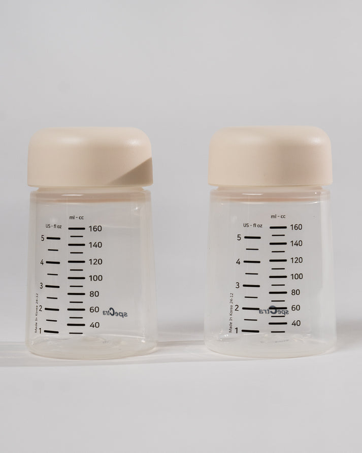 Spectra Breast Milk Storage Bottles with Airtight Caps | 160ml Pack of 2 | BPA-Free & Compatible with Spectra Breast Pumps