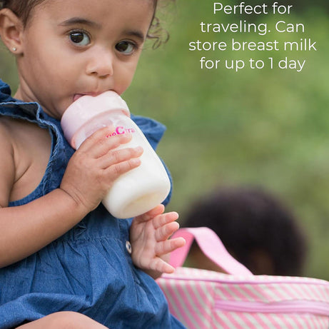 Spectra Cooler Kit – Insulated Breast Milk Storage Bag with Zipper Closure & Carry Handle | Holds Up to 6 Bottles | Includes Ice Pack & 2 BPA-Free 160ml Bottles