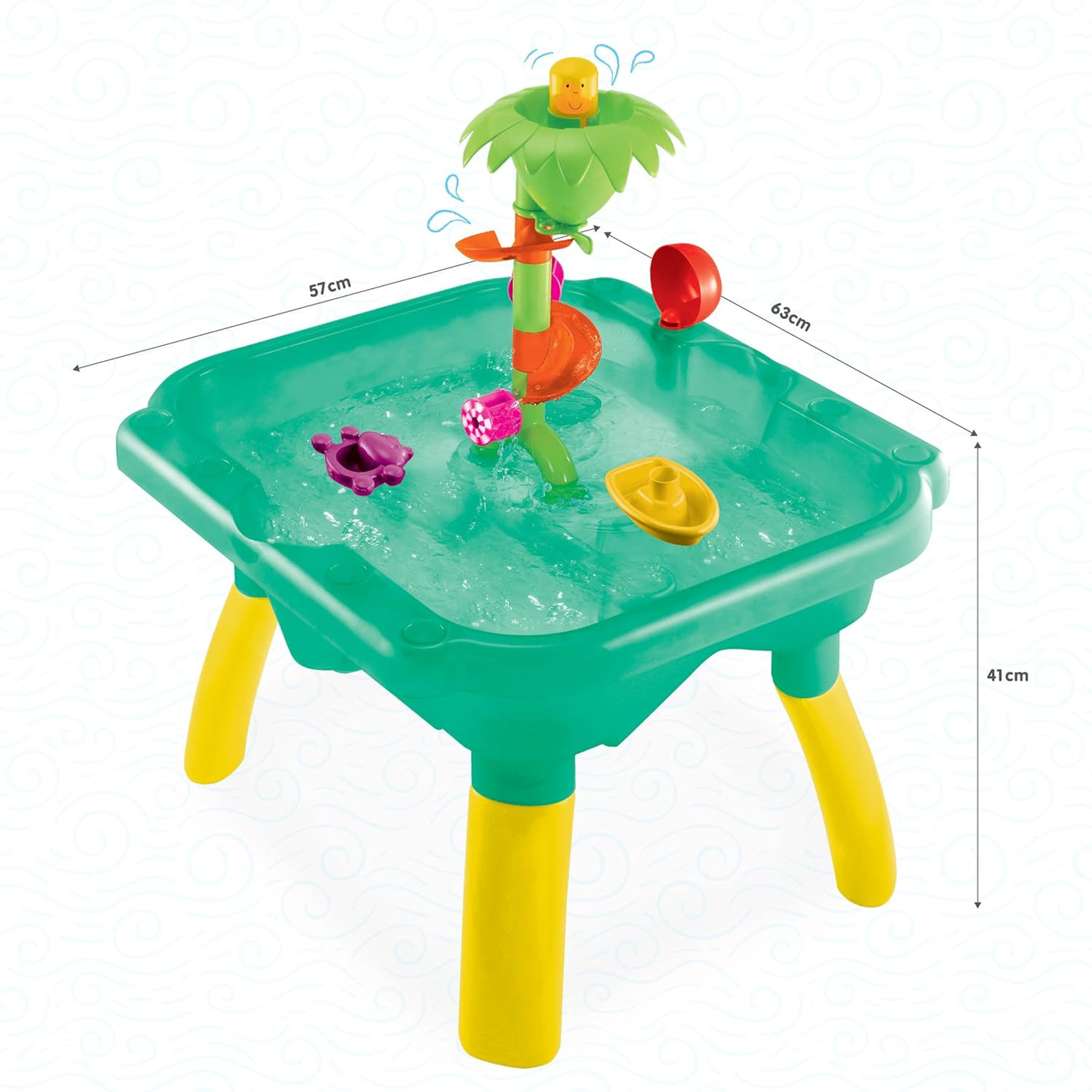 Funskool Giggles Splash n Fun Water Play Table | Interactive Kids Water Table with 10 Accessories | Educational Outdoor Toy for Toddlers 18M+